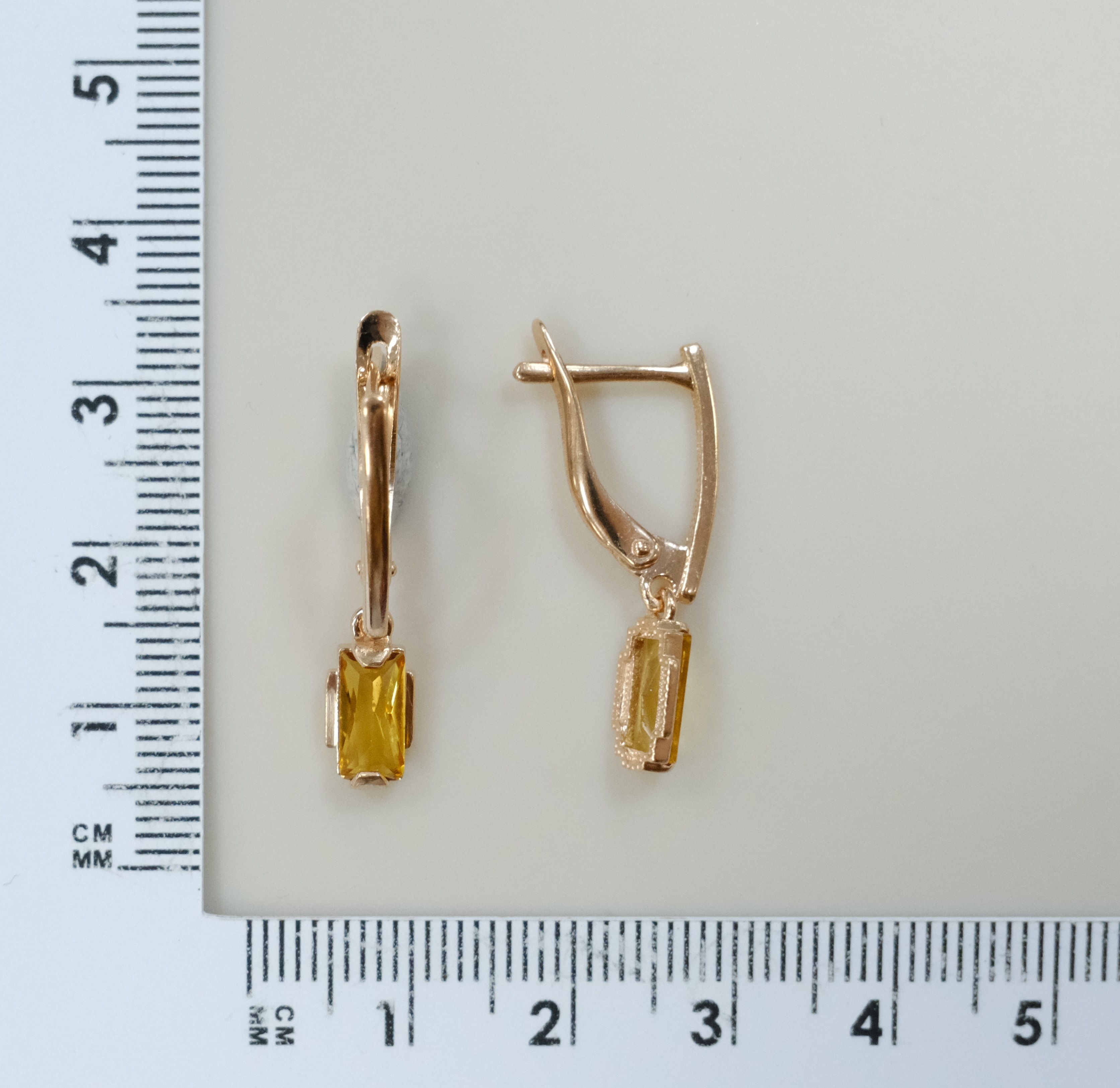 Серебряные серьги с цитринами